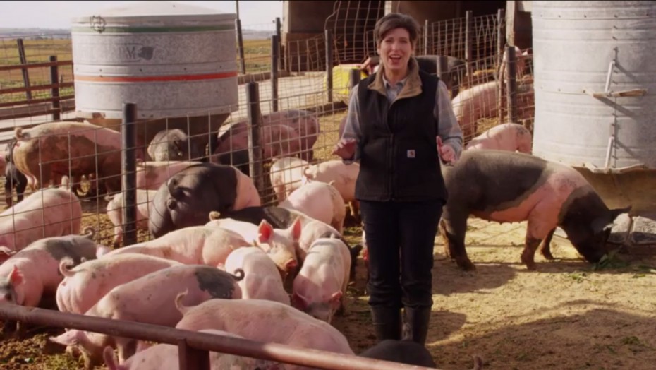 Joni in the Pig Pen